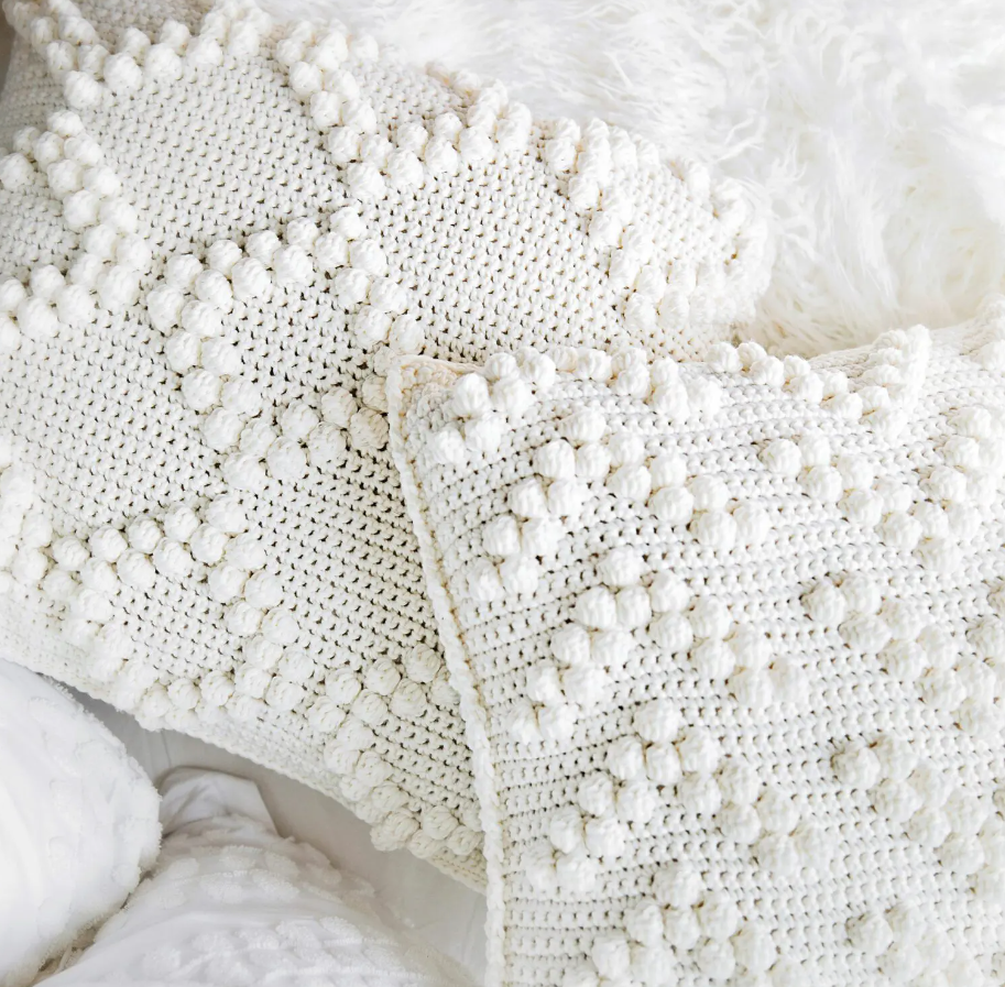 Bobble Stitch Pillow Covers Pattern