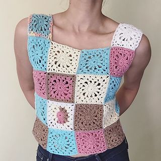 Crochet Granny Square Crop Top Pattern
