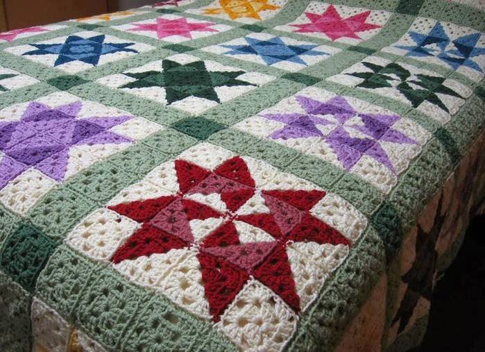 Granny Triangles Quilt Crochet
