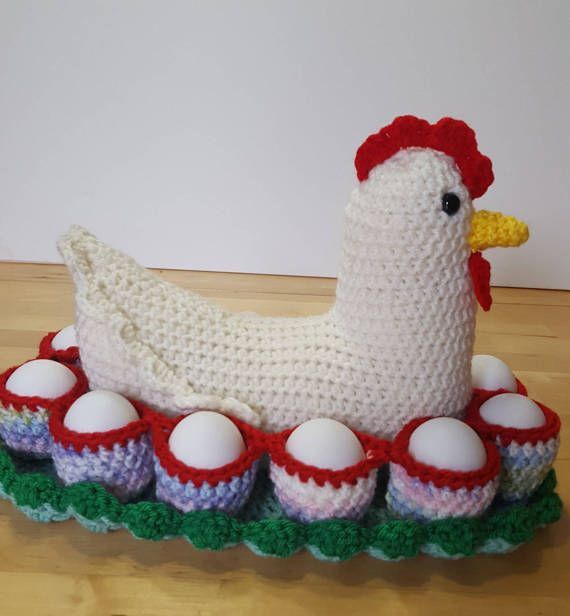 Crochet Chicken Egg Basket Free Pattern