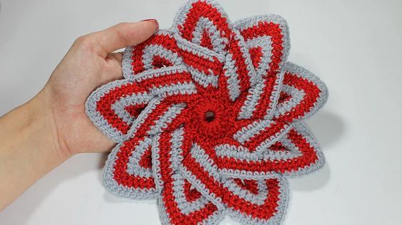 Crochet Flower Hot Pad Free Pattern