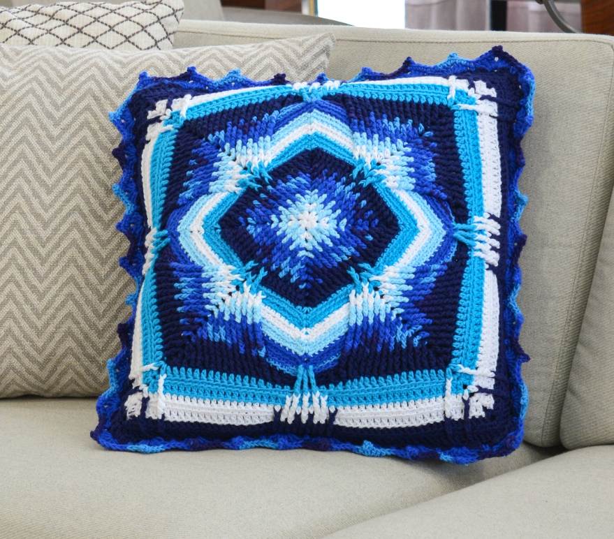 Embossed Stitch Cushion Free Pattern