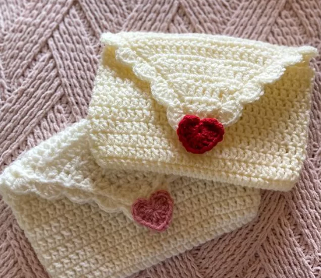 Valentine Envelope Free Crochet Pattern