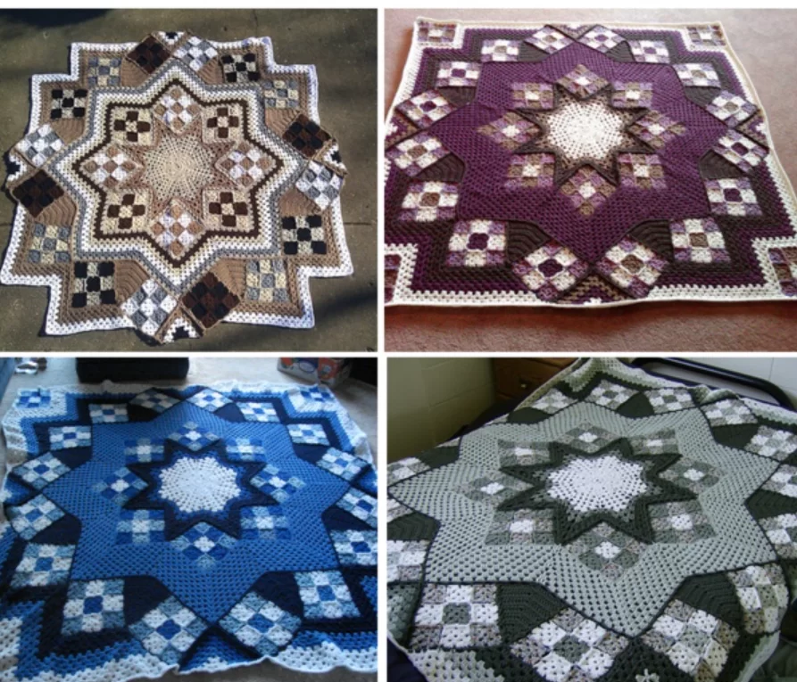 Blue Star Afghan Free Pattern