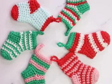 Mini Christmas Stocking Ornament Free Pattern