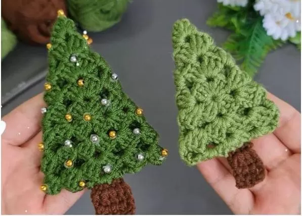 Crochet Granny Square Evergreen Trees Pattern