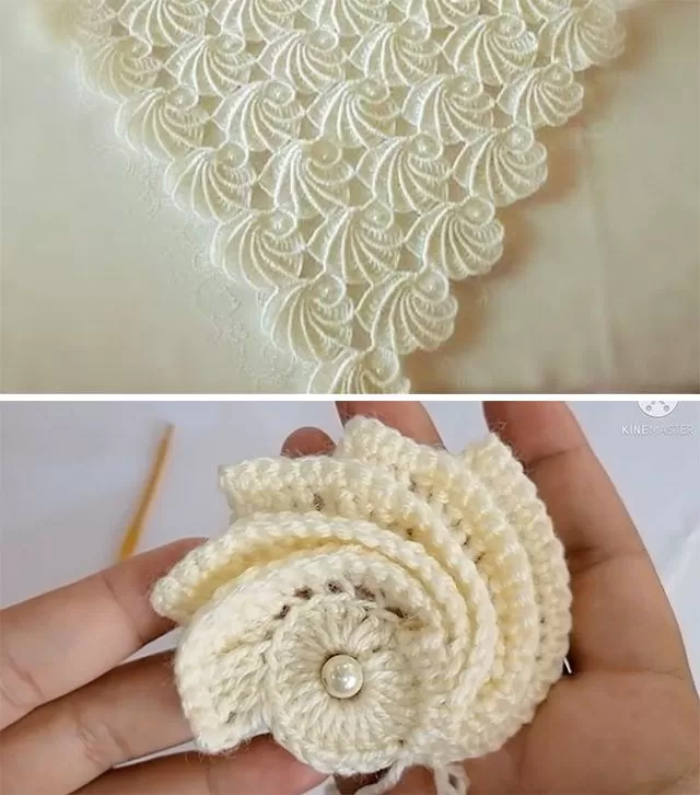 Leaf Motif with Double Crochet