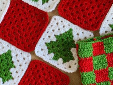 Granny Square Tree Motif Free Pattern