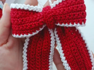 Crochet Christmas Bow Free Pattern