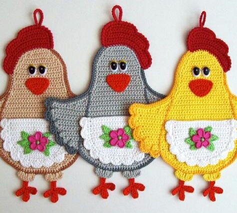 The chicken Potholder Pattern