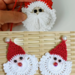 Santa Frame Ornament Crochet Pattern