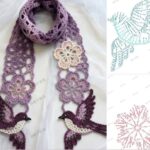 Teddy Bear Lace Scarf – Complete Written Pattern + Diagram